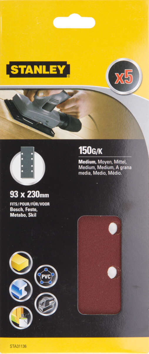 Stanley STA31136 slipepapir 5-pk