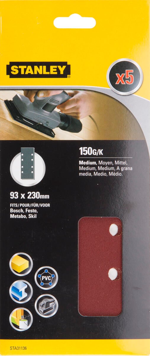 Stanley STA31136 slipepapir 5-pk
