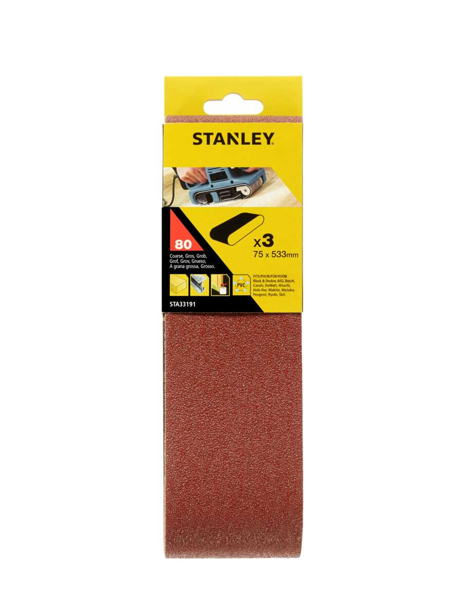 Stanley STA33191 slipebånd 3-pk
