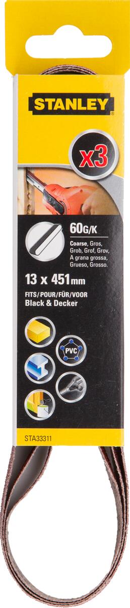 Stanley STA33311 slipebånd 3-pk