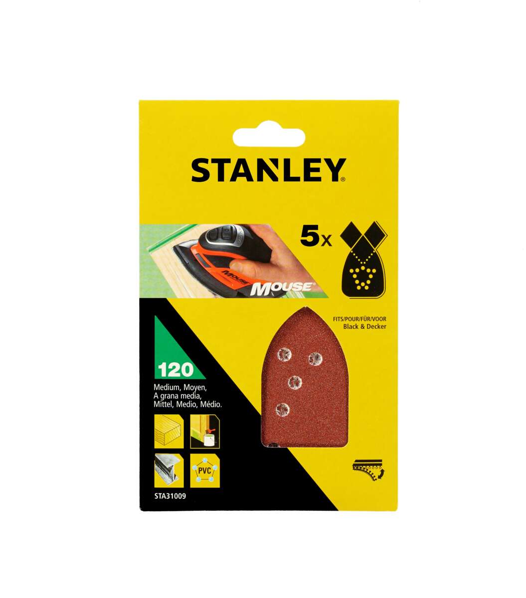 Stanley STA31009 Mouse slipepapir 5-pk