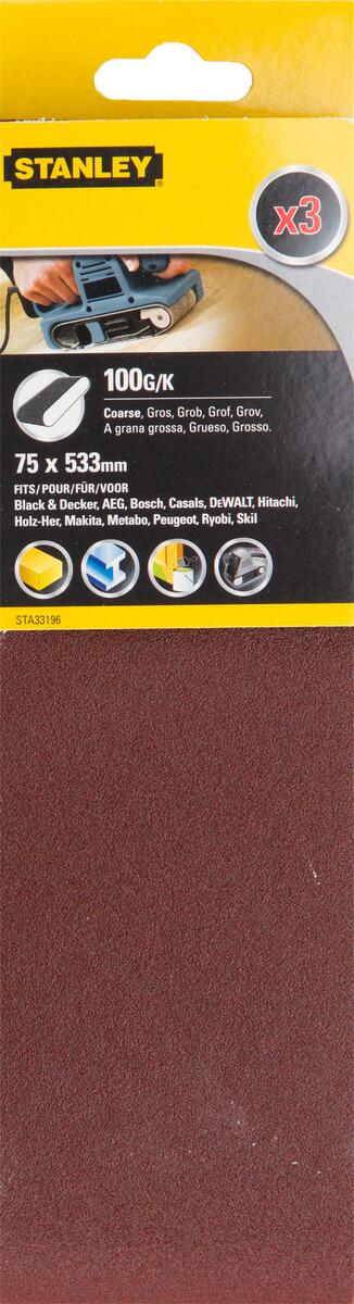 Stanley STA33196 slipebånd 3-pk