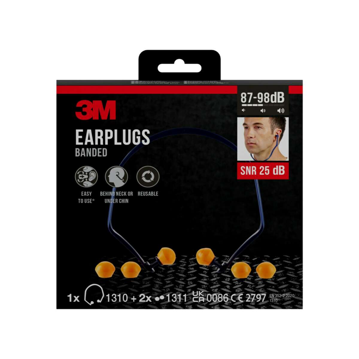3M øreplugger 1310C m/ bøyle og refill