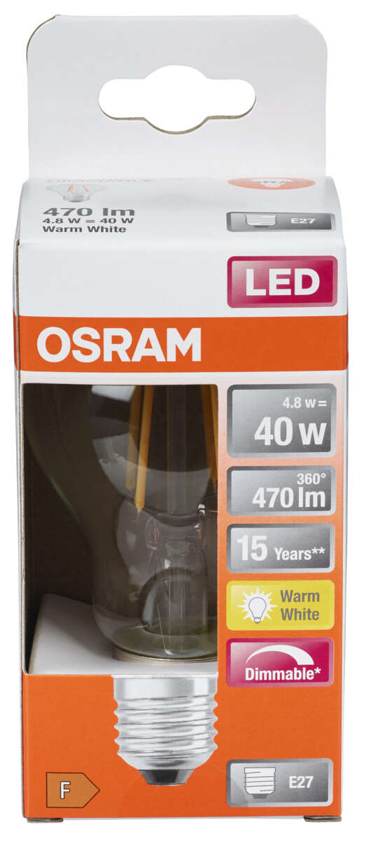 OSRAM LED Retrofit Classic A dimbar pære