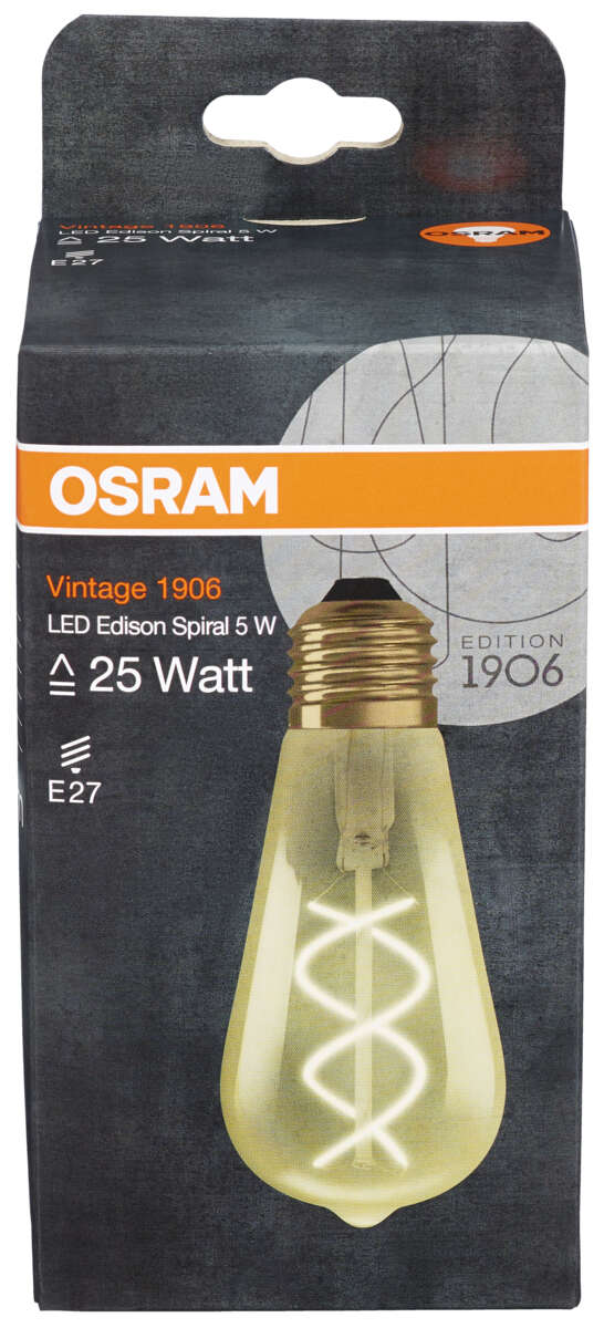 OSRAM Vintage 1906 LED Edison spiral pære