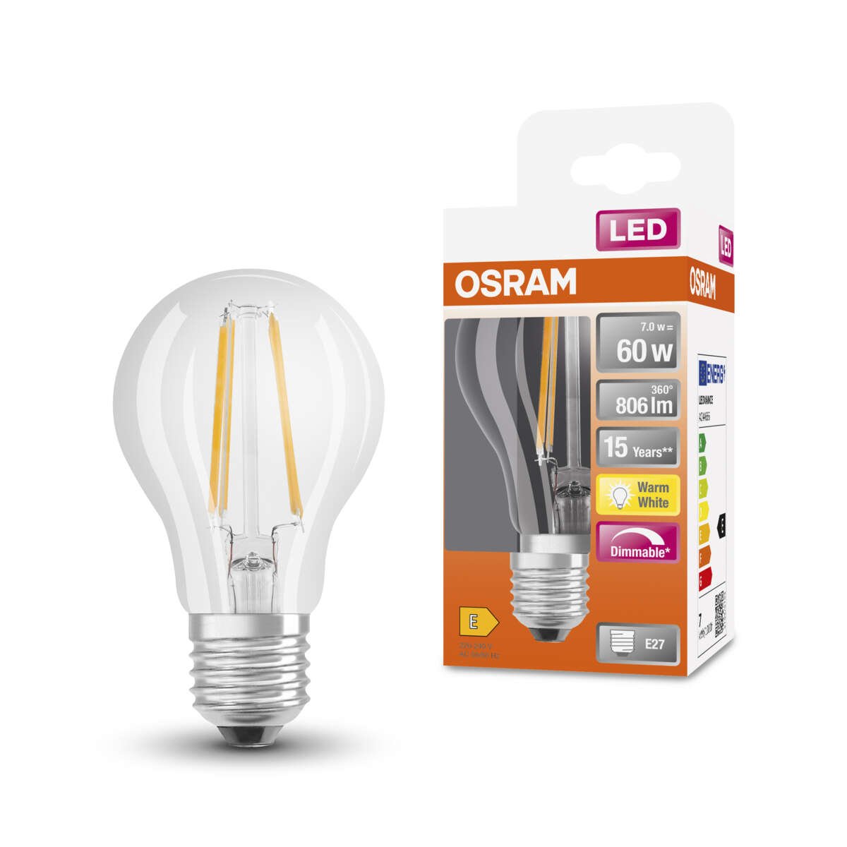 Osram LED Retrofit Classic A dimbar pære