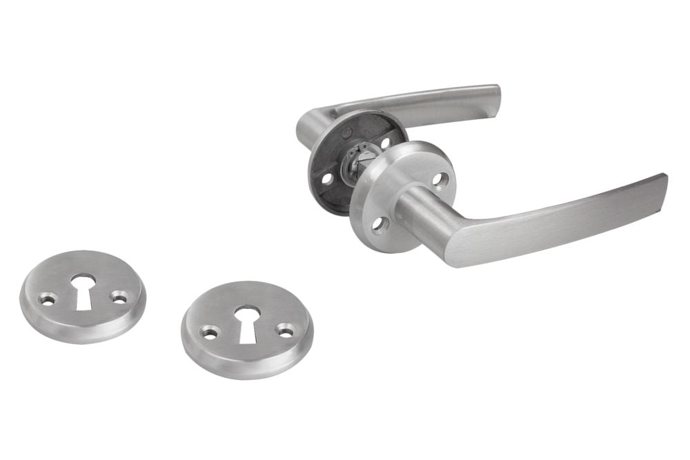 Habo Torino innvendig dørvrider, børstet aluminium