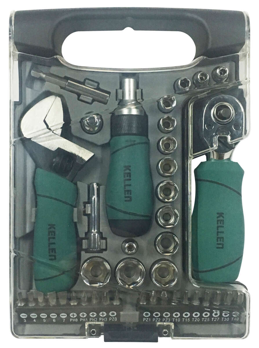 Kellen pipe- og skrutrekker sett 40 deler
