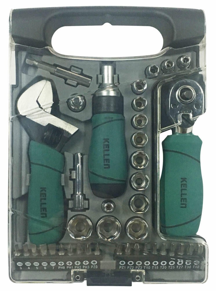 Kellen pipe- og skrutrekker sett 40 deler