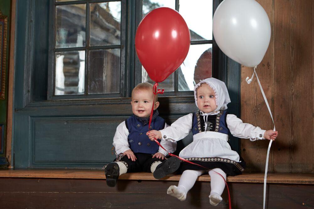 Småtroll festdrakt med bukse baby