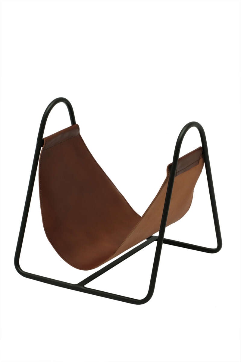 Kos vedstativ med skinn