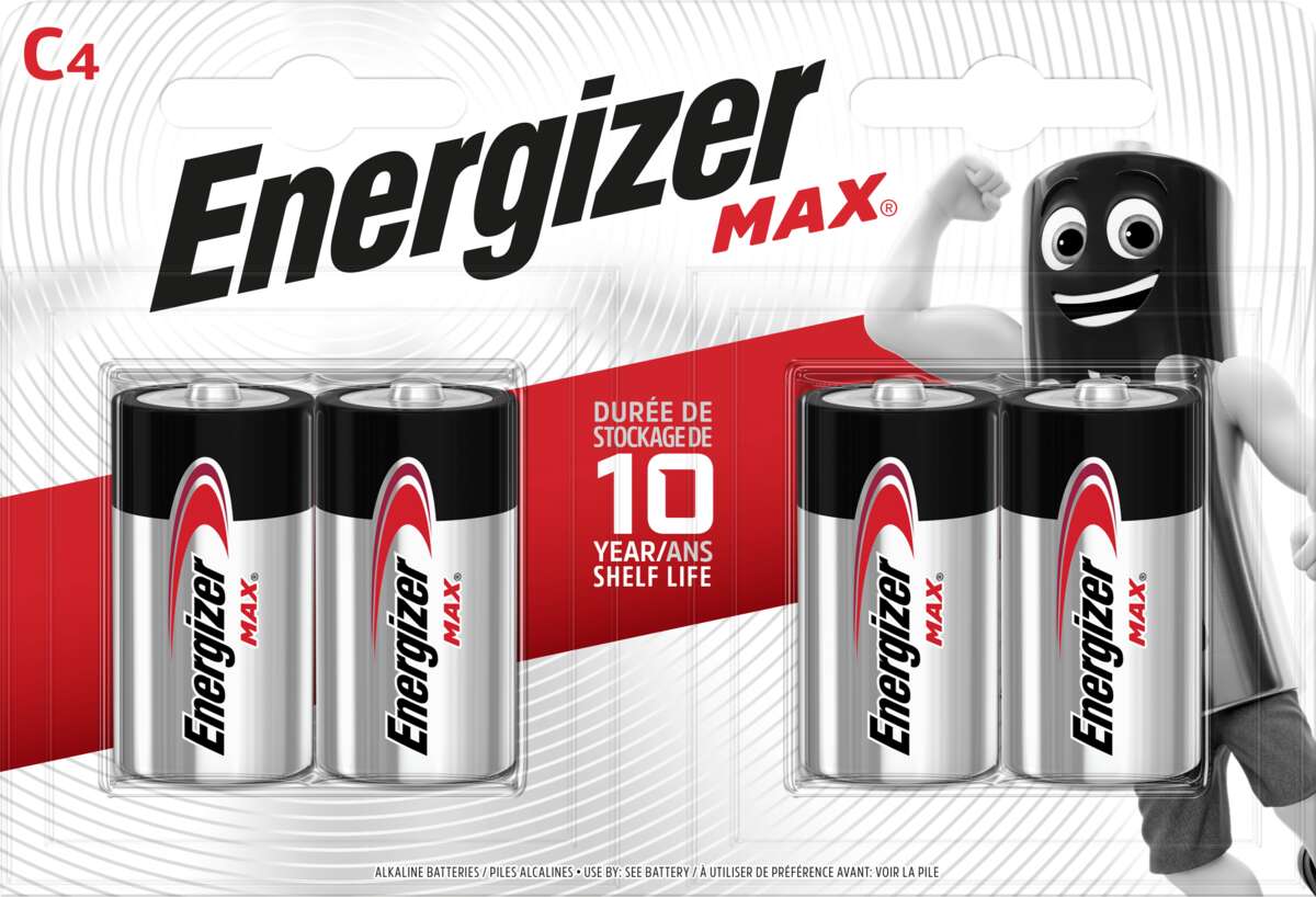 Energizer® Max C LR14 batterier 4pk