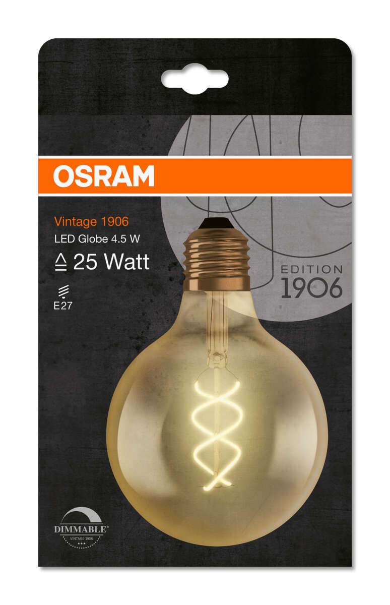 OSRAM Vintage LED Globe pære