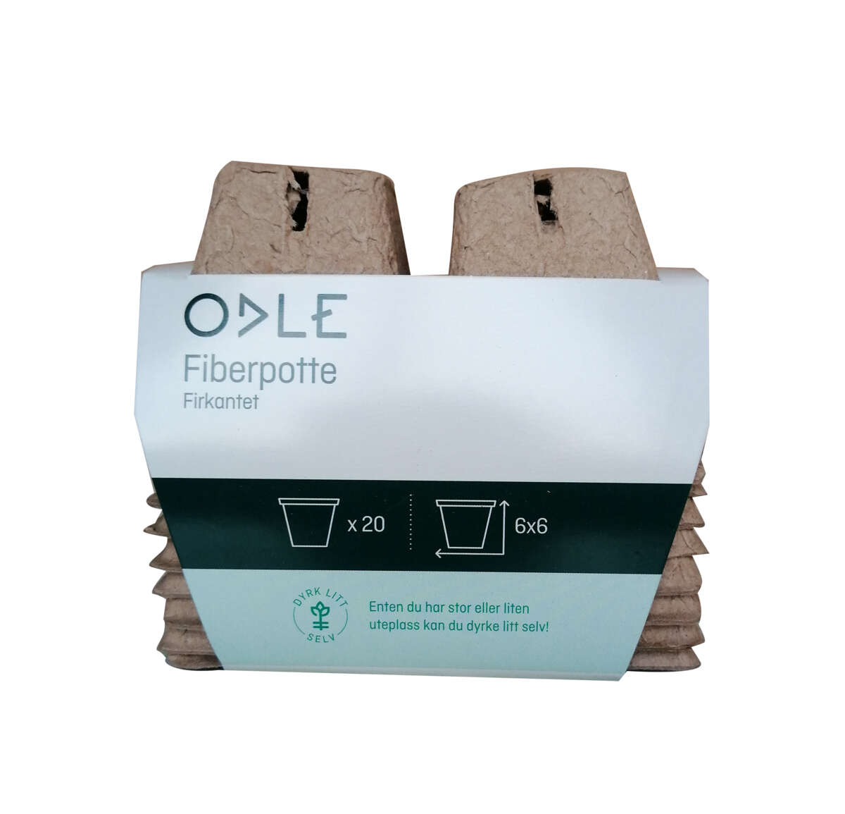 Odle fiberpotter firkantet 20-pk