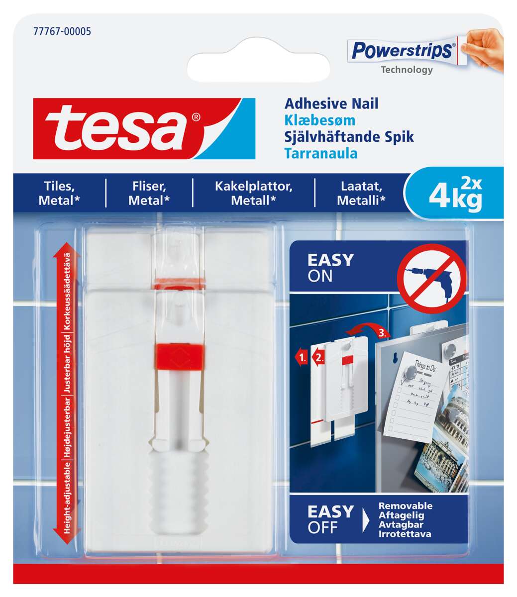 Tesa justerbar limspiker for fliser 2 stk.