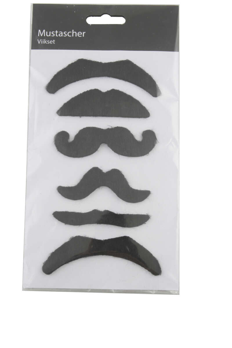 Mustasjer/barter 6pk