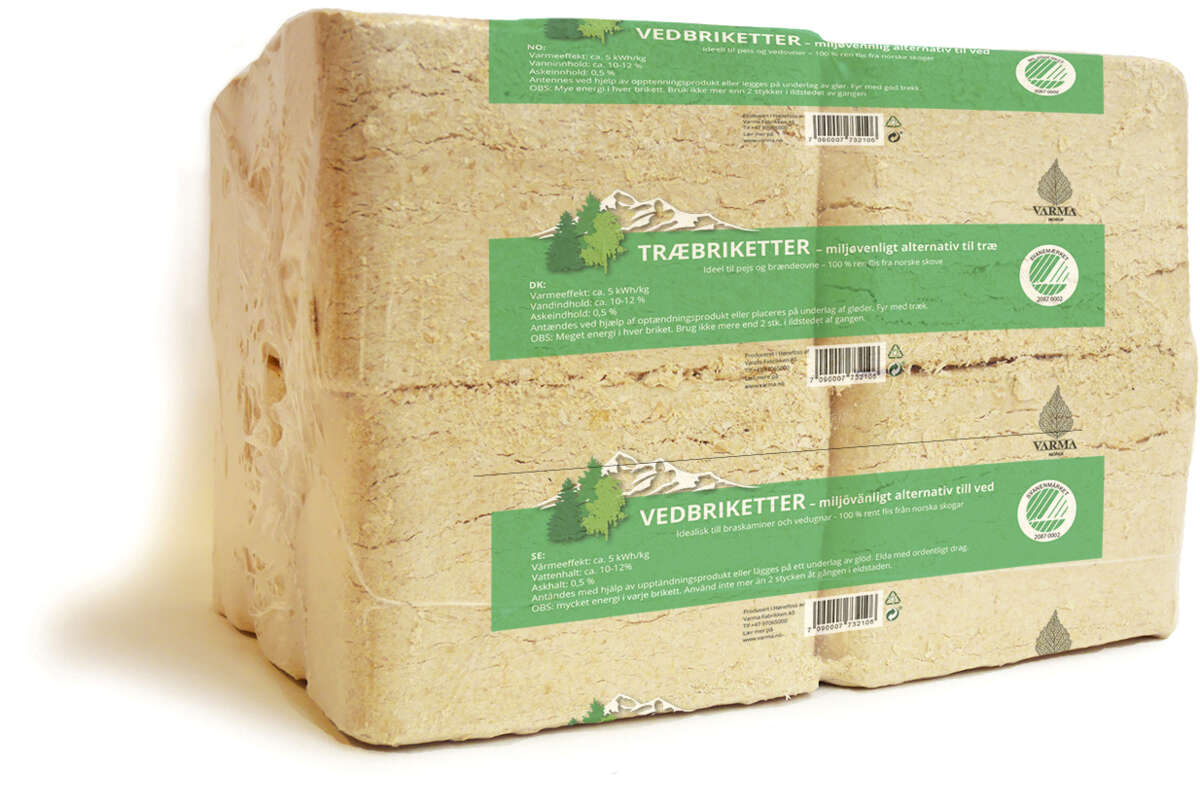 Varma norsk vedbriketter 10 kg 12stk