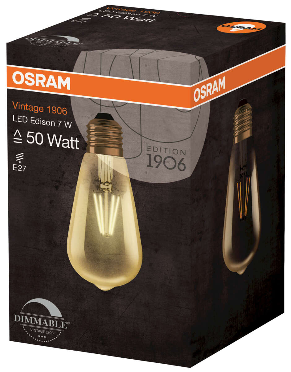 Ledvance LED-pære Edison 1906 7W E27