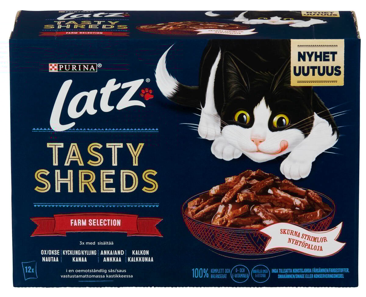 Latz Tasty Shreds Kjøtt 960g