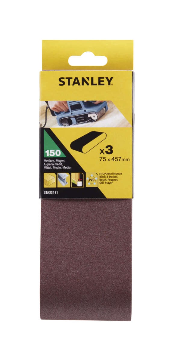 Stanley STA33111 slipebånd 3-pk