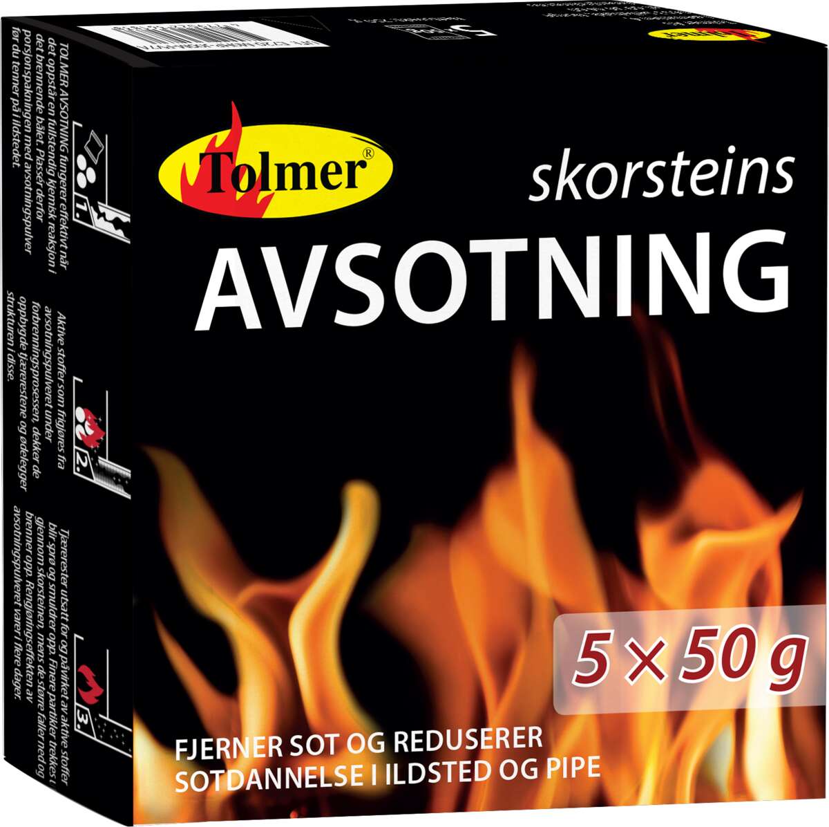 Tolmer skorsteins avsoting 5x50 gr porsjonspk