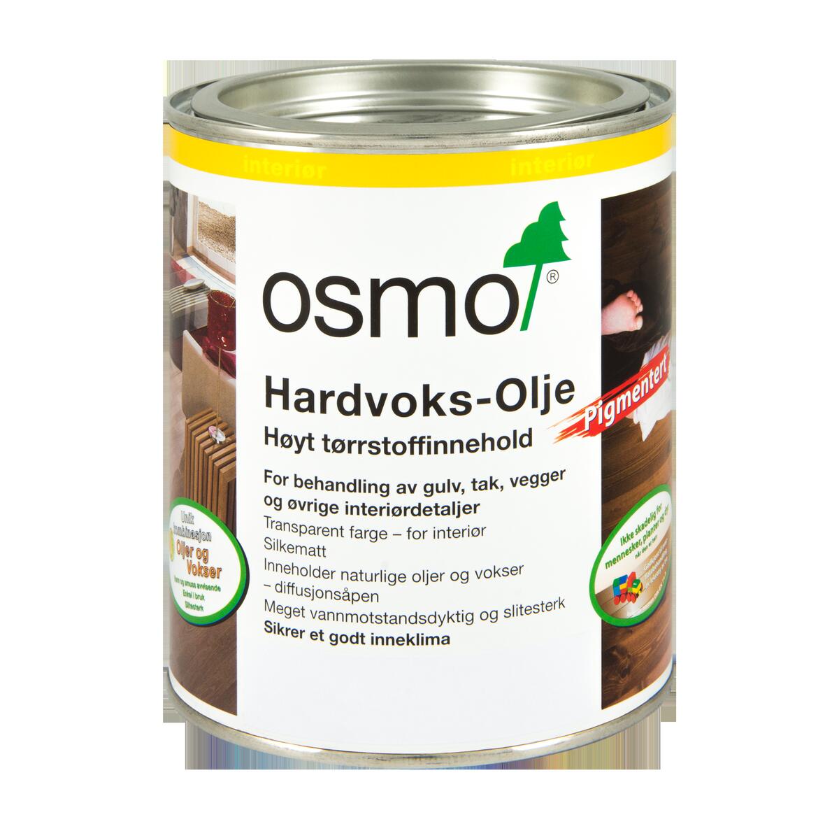 Hardvoksolje pigmentert 3040 0,75 liter Hvit