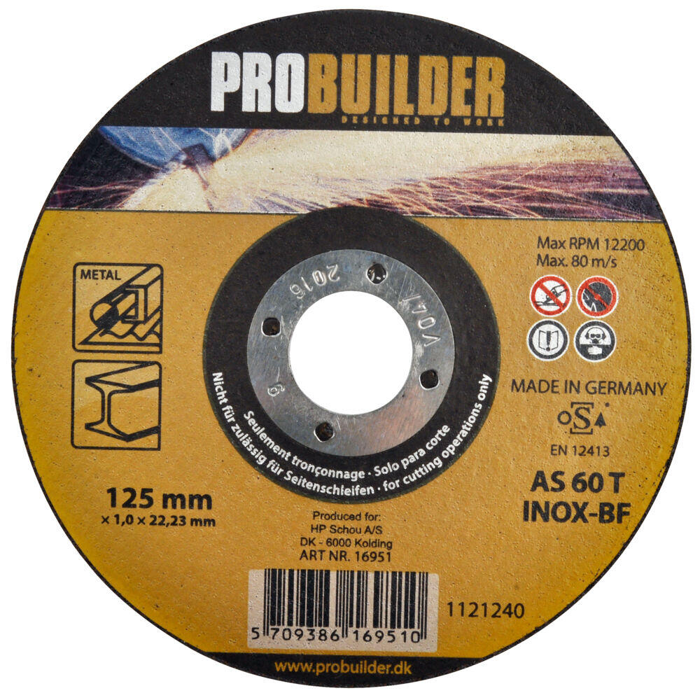 Probuilder kappskive stål 125MM