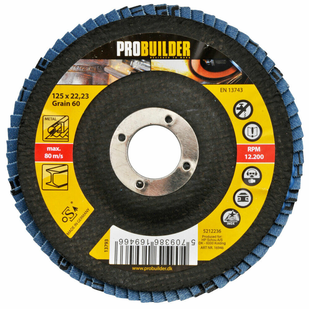 Slipeskive 125MM K60 Probuilder