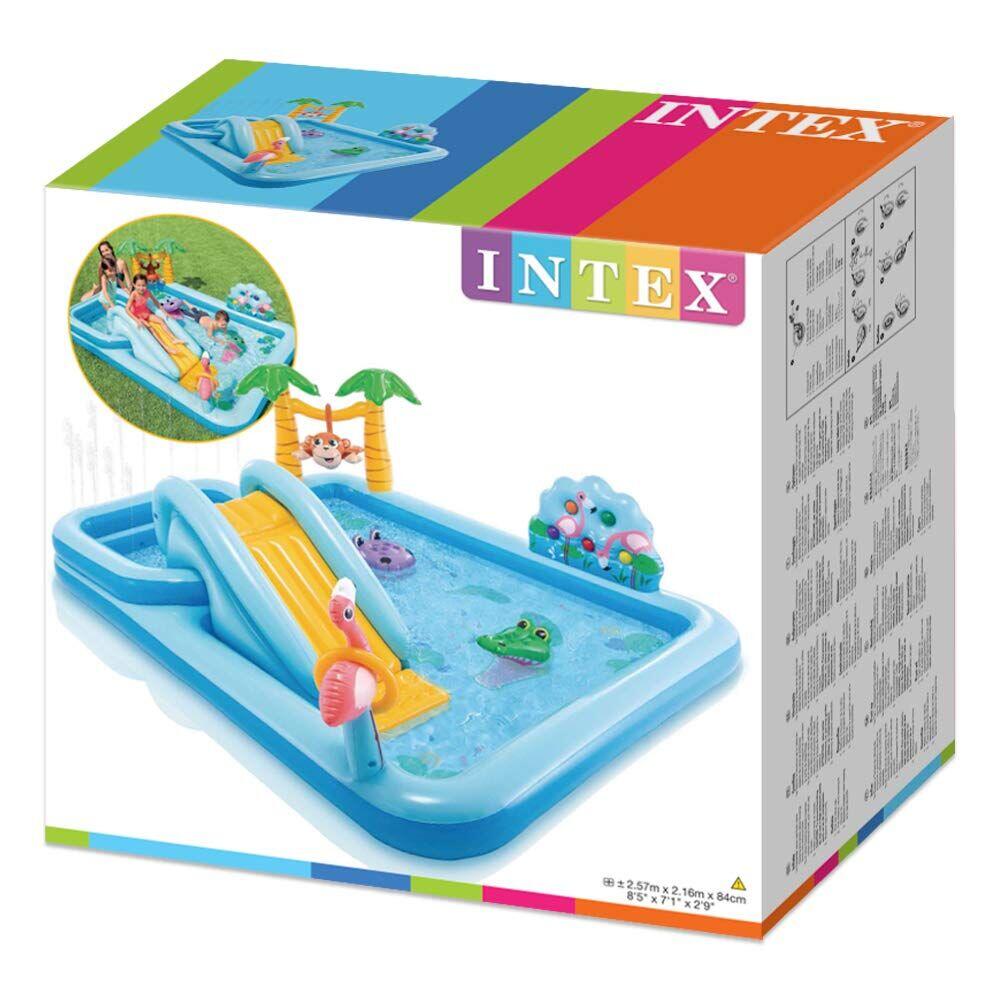 INTEX® badebasseng med vannsklie og jungelutstyr