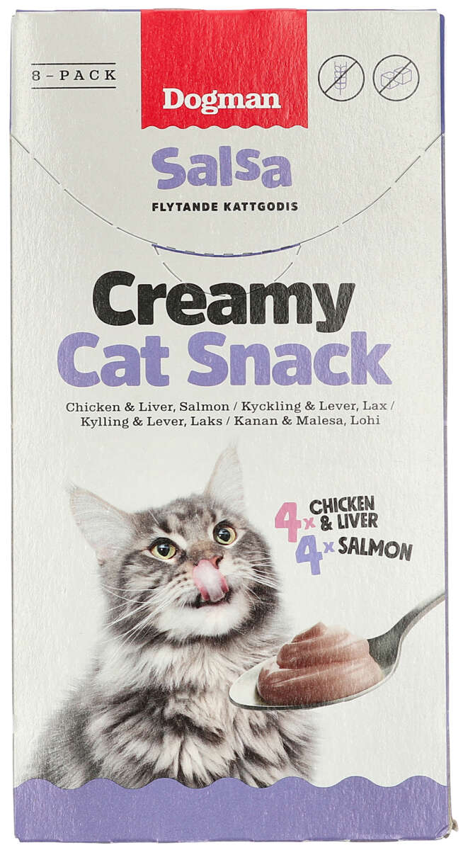 Dogman Salsa Creamy Cat Snack Kylling/Lever/Fisk