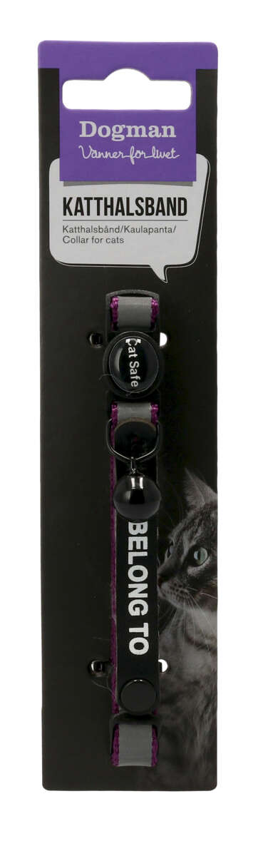 Dogman Kattehalsbånd Stripe Lilla