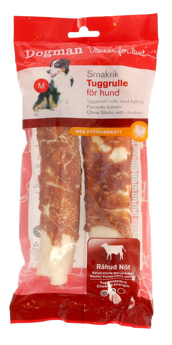 Dogman Smaksrik Tyggerull Kylling 2pk