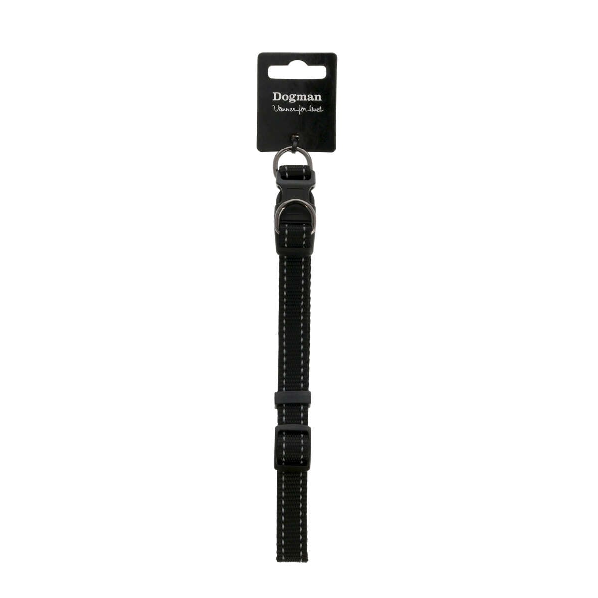 Dogman Halsbånd Iris Svart 38-66cm 25mm