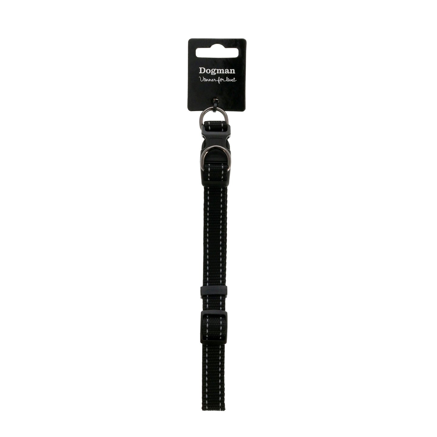 Dogman Halsbånd Iris Svart 38-66cm 25mm