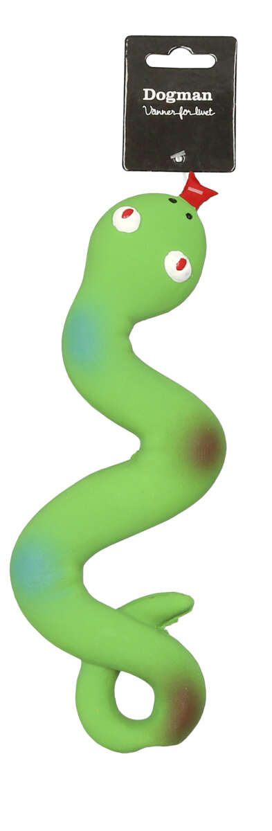 Dogman Hundeleke Latex Slingerorm Grønn