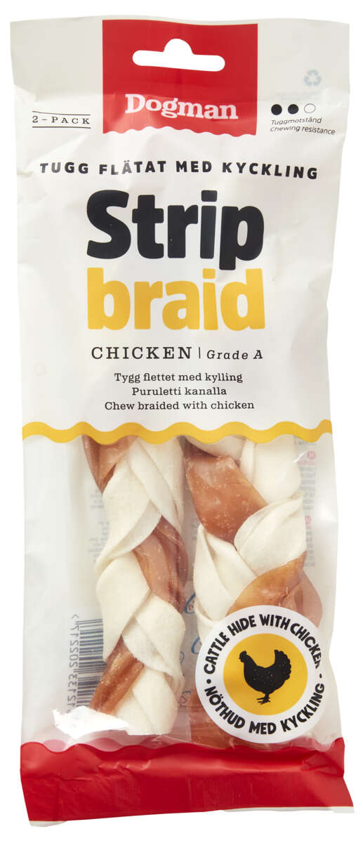 Dogman Kylling Strip Braid 2pk