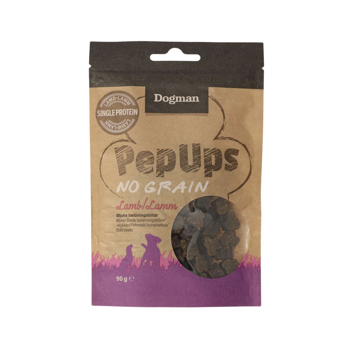 Dogman Pep Ups No Grain Lam 90g