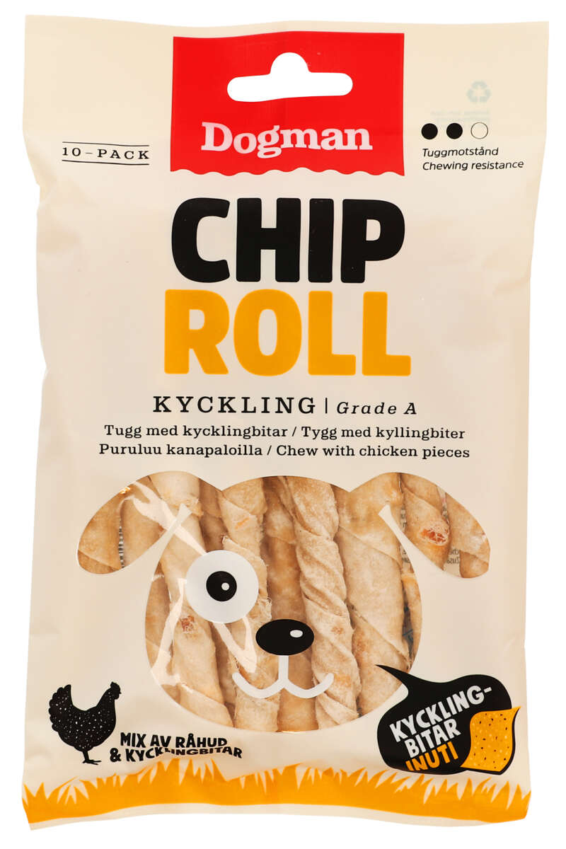 Dogman Kylling Chip Roll 10pk