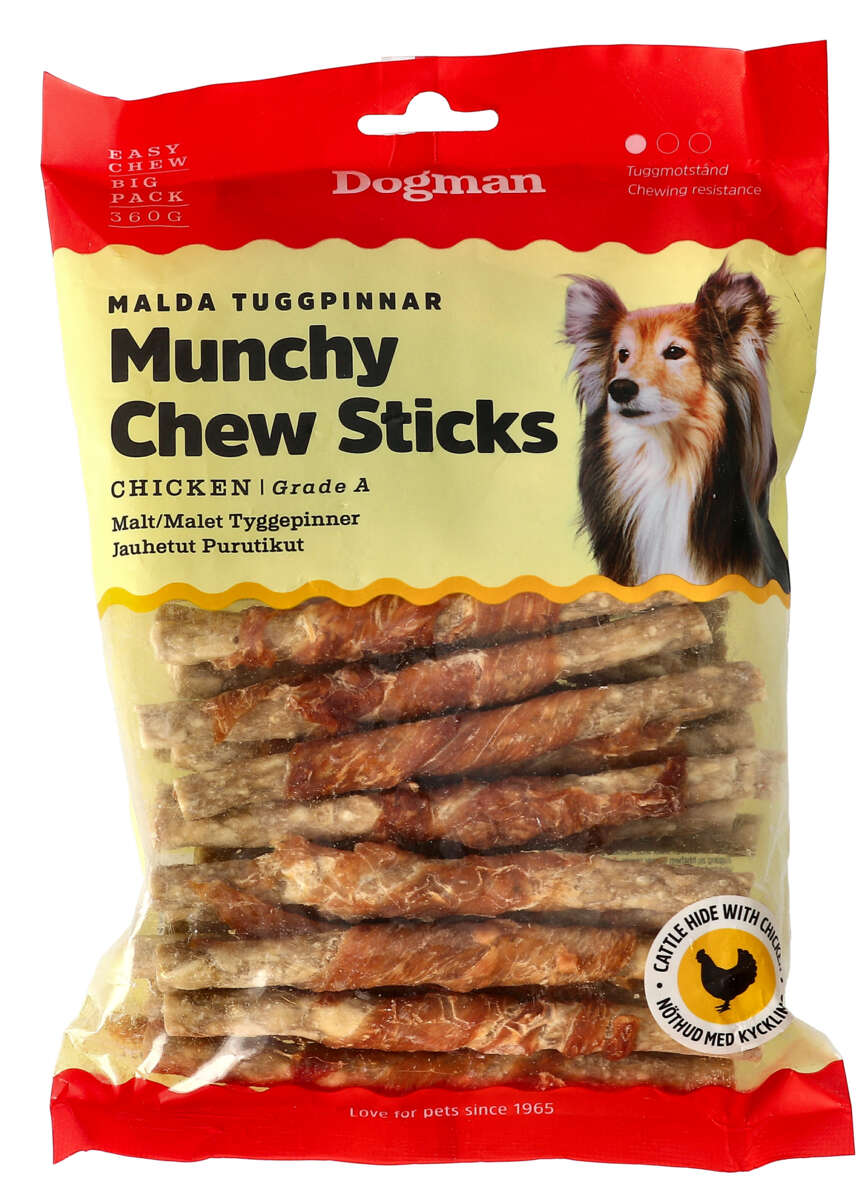 Dogman Munchy Chews Sticks med Kylling 30pk