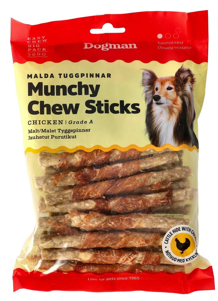 Dogman Munchy Chews Sticks med Kylling 30pk