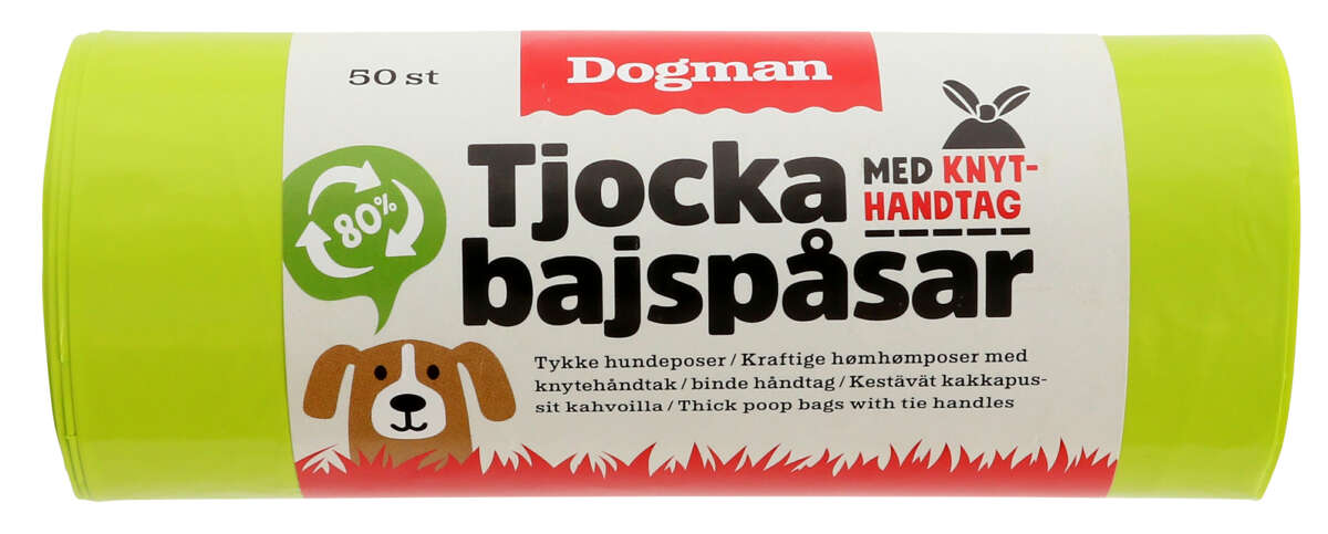 Dogman Hundeposer med Håndtak Lime 50stk