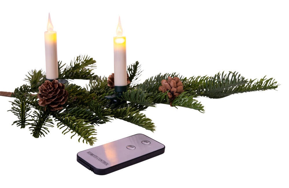 Juletrelys med flammeeffekt 10 stk