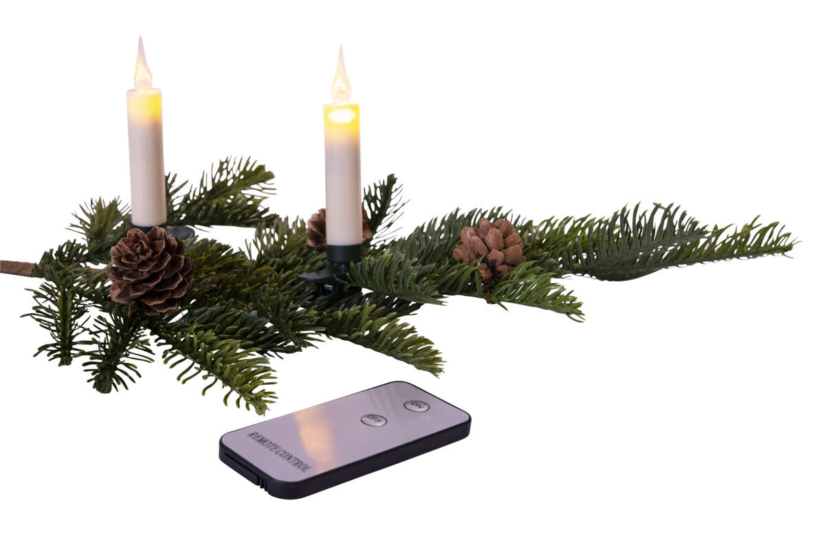 Juletrelys med flammeeffekt 10 stk