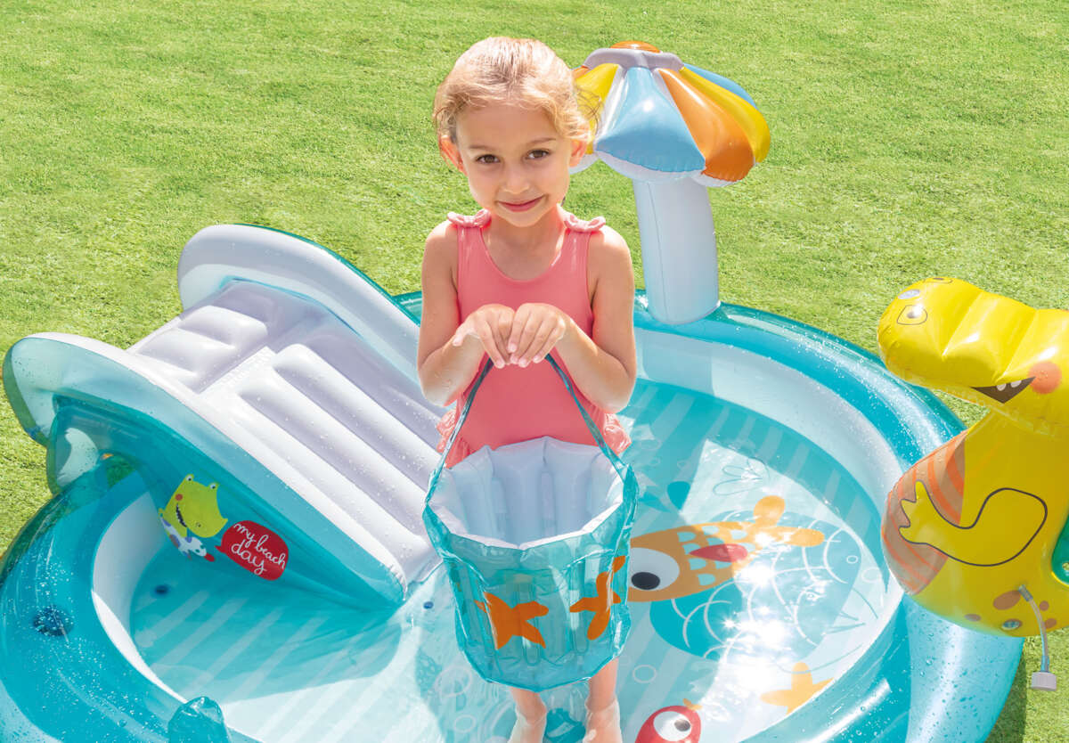 INTEX® badebasseng med vannsklie