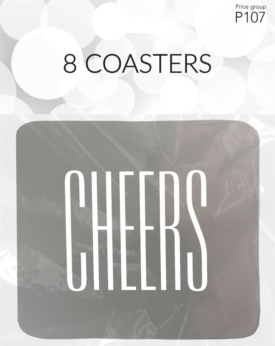 Glassunderlag Cheers 8pk