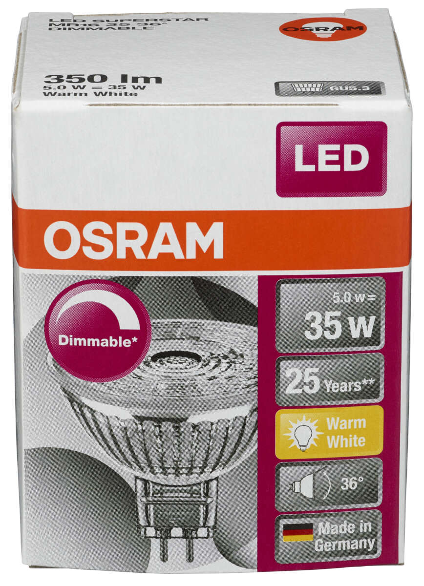 OSRAM LED Superstar MR16 spotpære