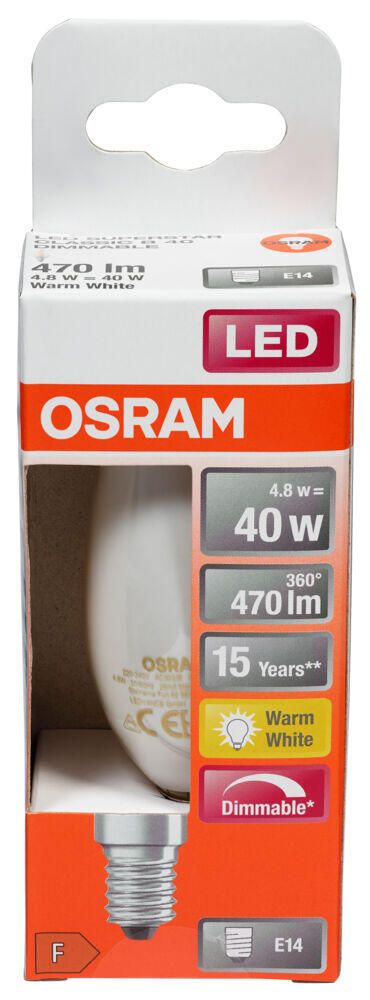 Ledvance LED Retrofit CLASSIC B DIM matt dimbar pære
