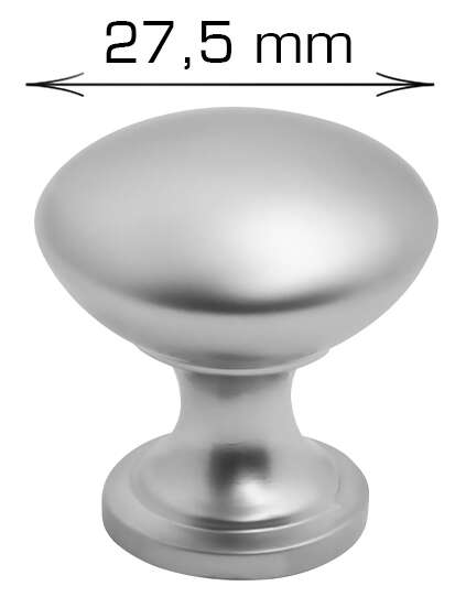 Møbelknott (matt krom)