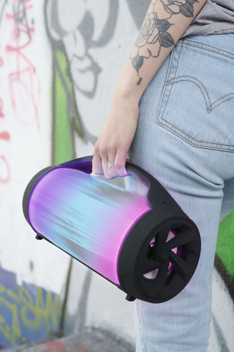 PARTYBTLITE Lumious trådløs partyhøyttaler med mikrofon