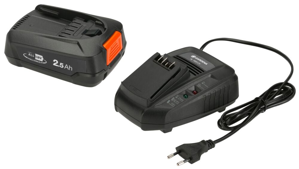 GARDENA P4A + AL 1830 CV batteri og lader